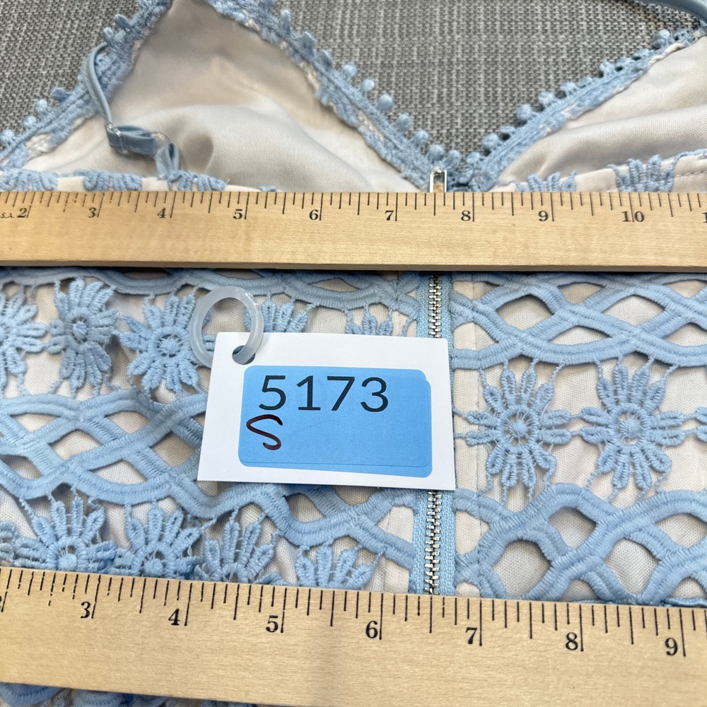 Fairycore Babydool Blue Crochet Lace Dress size Medium‎ Tiered Feminine Romantic - Picture 10 of 10